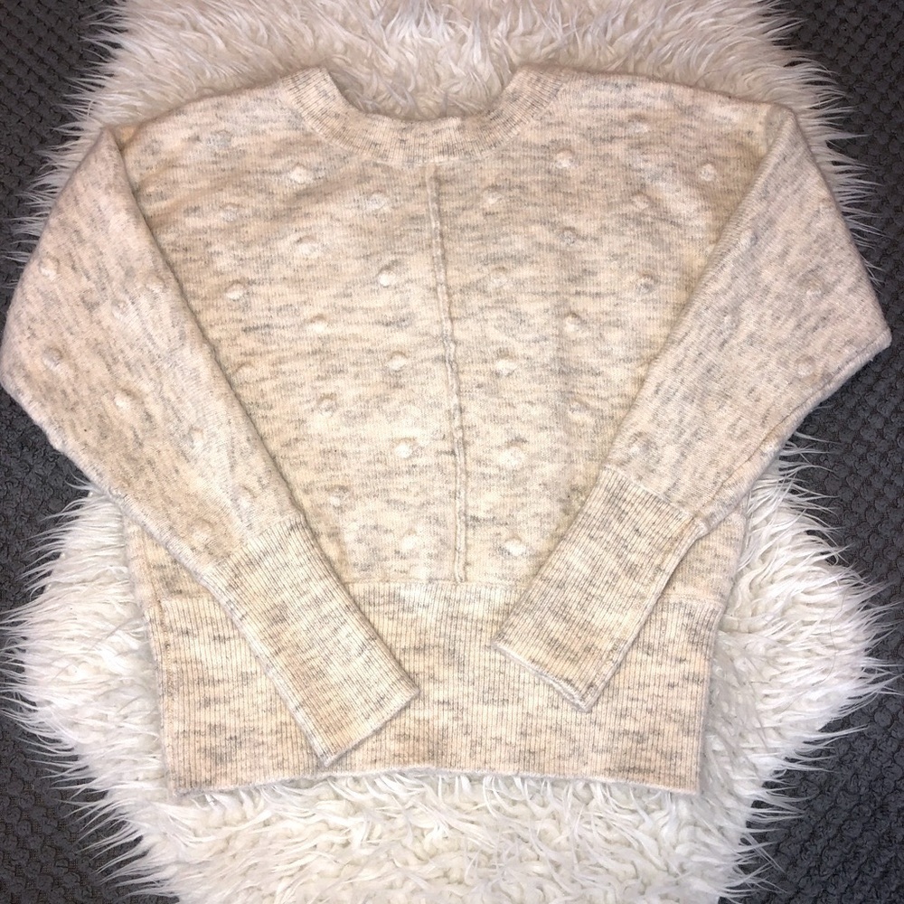 WILLIAM RAST Ivory Acrylic Alpaca Blend Sweater